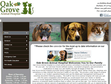 Tablet Screenshot of oakgrovevetnc.com